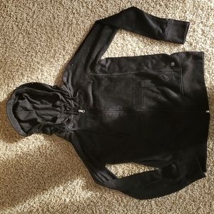 Black 90 degree lightweight zip up sweatshirt